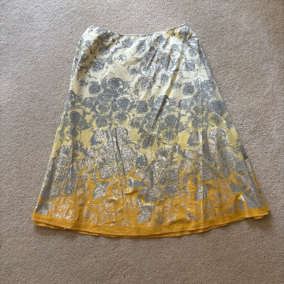 Isda & Co Yellow & Silver Floral Skirt - Picture 6 of 8